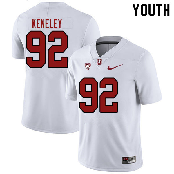 Youth #92 Lance Keneley Stanford Cardinal College Football Jerseys Sale-White - Click Image to Close